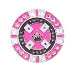 Bonjoc: Ball Marker & Hat Clip - Pink Poker Chip