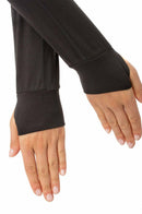 Golftini Women's Black Contrast Quarter Zip Pullover (Size Medium) SALE