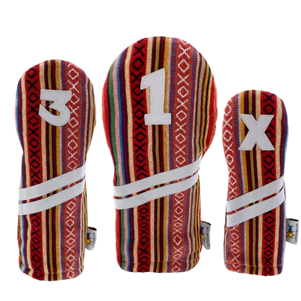 Sunfish: Woven Ace Style Headcovers (Driver, Fairway, Hybrid or Set) - Salsa