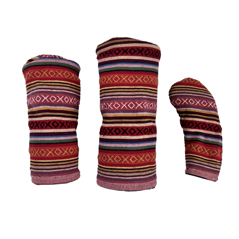 Sunfish: Hand-Woven Barrel Headcovers Set - Salsa