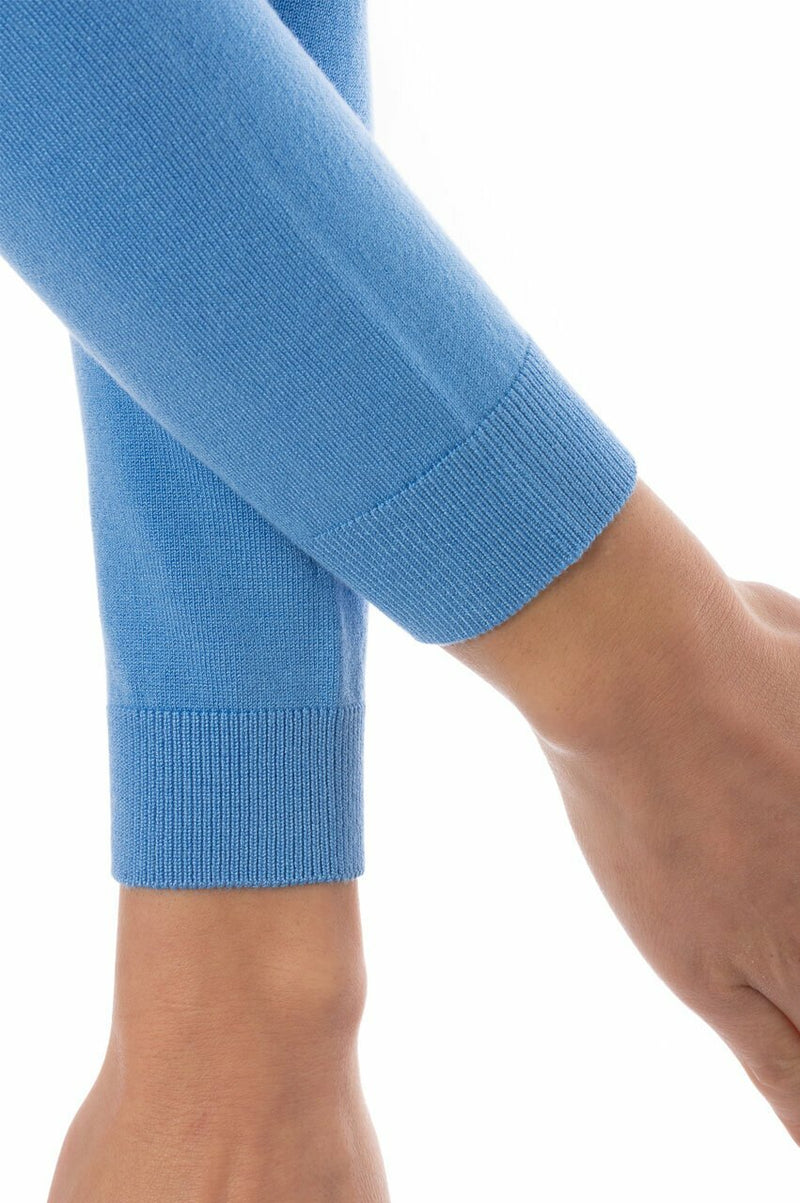 Golftini: Women's Long Sleeve V-Neck Sweater - Sky Blue