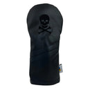 Sunfish: Leather Headcovers - Murdered Out Skull and Crossbones