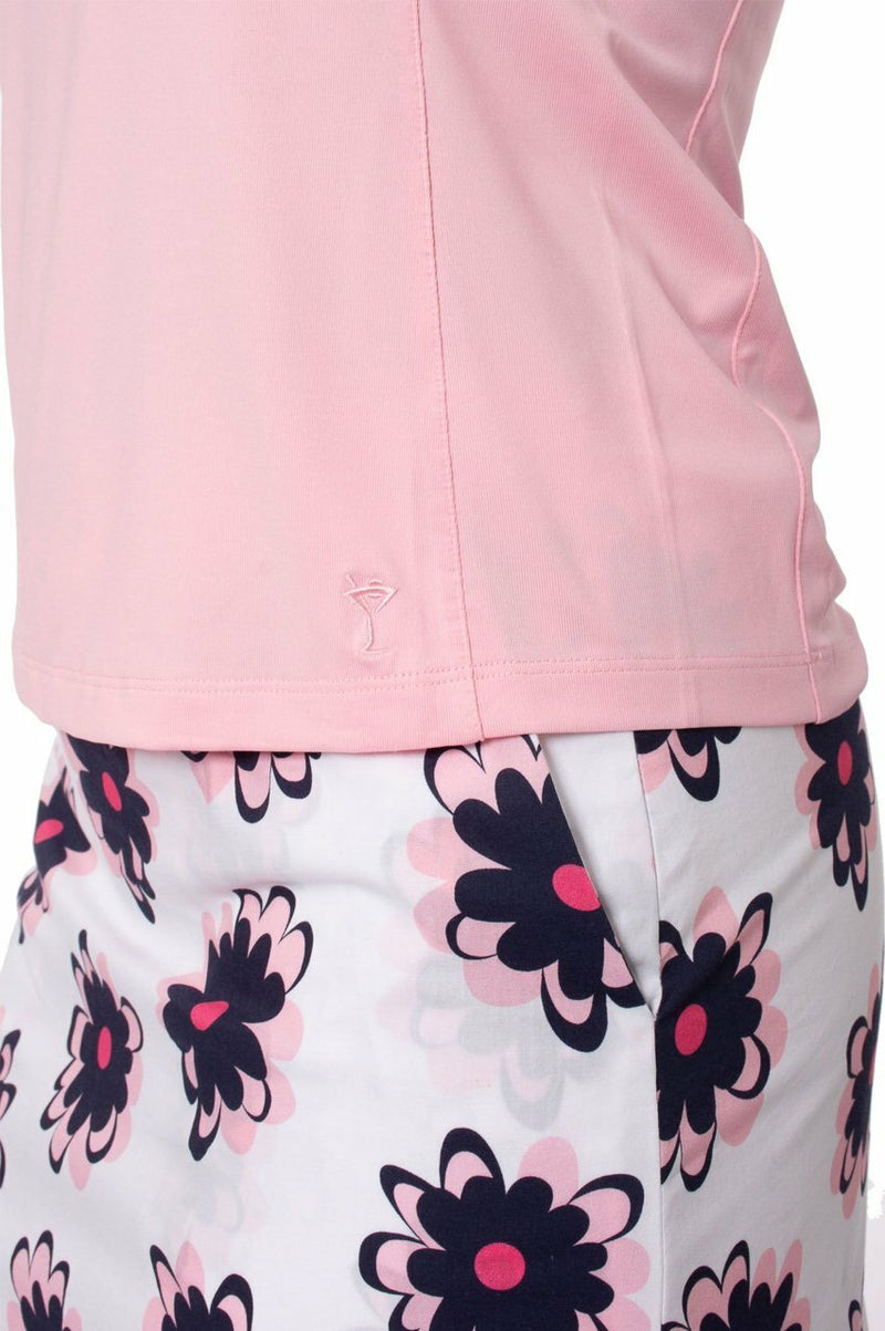 Golftini: Women's Sleeveless Ruffle Tech Polo - Light Pink