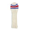 Sunfish: Classic 80s Sock Knit Headcovers (Driver, Fairway, Hybrid, or Set) - Blue and Red Golf Club Headcovers