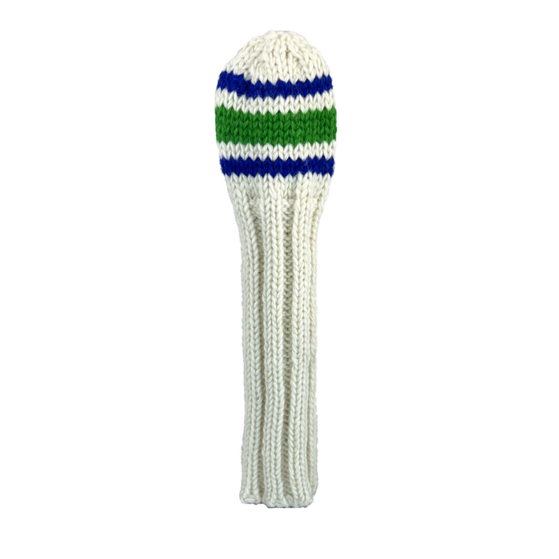 Sunfish: Classic 80s Sock Knit Headcovers (Driver, Fairway, Hybrid, or Set) - Blue and Green