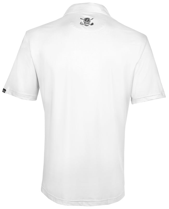 Tattoo Golf: Still Basic Cool-Stretch Golf Shirt - White