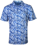 Tattoo Golf: Stryker Cool-Stretch Golf Shirt - Blue Clothing