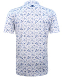 Tattoo Golf: Men's Tattoo Flash Cool-Stretch Golf Shirt - White Clothing
