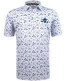 Tattoo Golf: Men's Tattoo Flash Cool-Stretch Golf Shirt - White Clothing