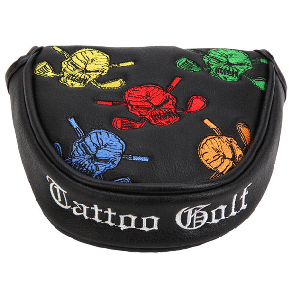 Tattoo Golf Mallet Putter Cover - Black / Multicolor