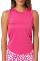 Golftini: Women's Sport Tech Tie Top - Hot Pink Clothing