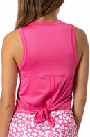 Golftini: Women's Sport Tech Tie Top - Hot Pink Clothing