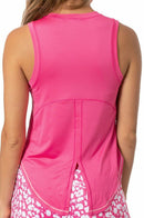 Golftini: Women's Sport Tech Tie Top - Hot Pink Clothing