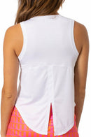Golftini: Women's Sport Tech Tie Top - White Clothing