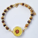 One Putt Designs - Terrific Tiger Eye Ball Marker Ankle Bracelet