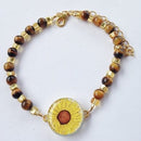 One Putt Designs - Terrific Tiger Eye Ball Marker Ankle Bracelet
