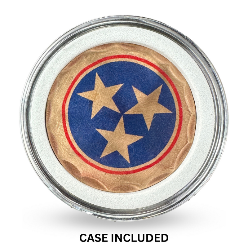 Sunfish: Copper Ball Marker - Tennessee Tri-Star State Flag