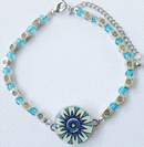 One Putt Designs - Par 3 (Topaz) Ball Marker Ankle Bracelet