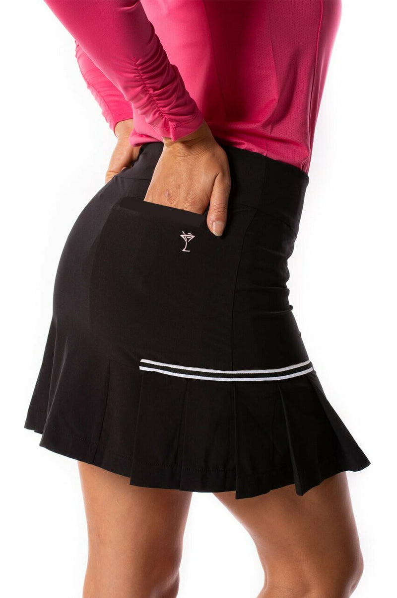 Golftini Women's Black Side Pleat Performance Tornado Skort (Size 0) SALE