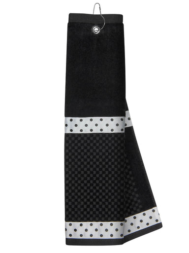 Just 4 Golf: Black Towel with Ribbon