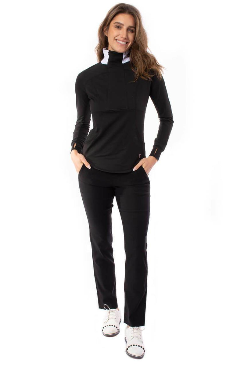 Golftini: Women's Trophy Pull-On Stretch Twill Pant - Black