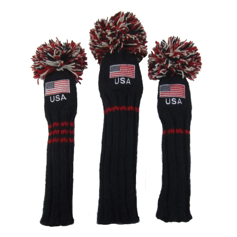 Sunfish Hand-Knit Classic Headcovers (DR FW HB or Set) - Old Glory