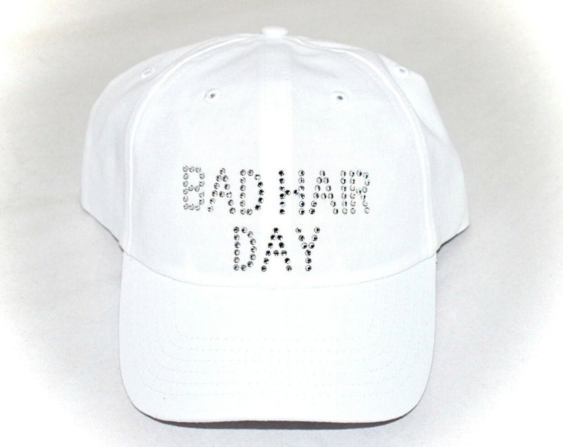 Dolly Mama Ladies Rachel Baseball Hat - Bad Hair Day on White
